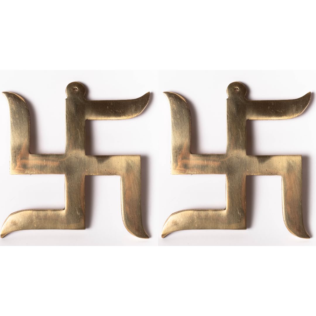 Brass Swastik - 3 Inch - 2 Pcs