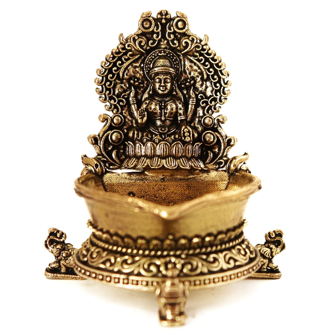 Brass Laxmi Diya for Puja - 3 Inch