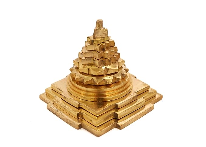 Ashtadhatu Meru Shree Yantra (Brass) 2 Inch
