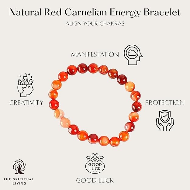 Natural Red Carnelian Bracelet