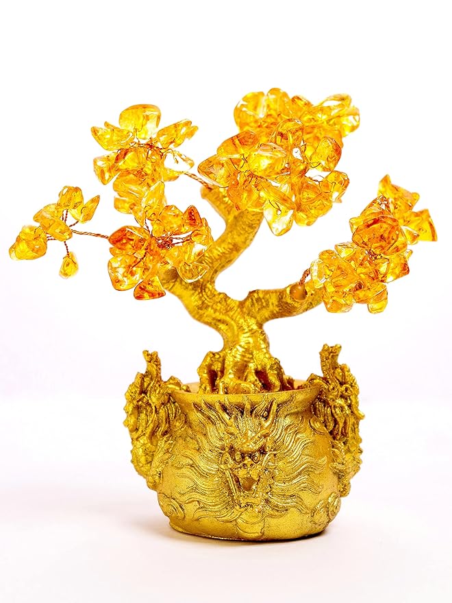 Natural Citrine Crystal Tree of Life 6 inch