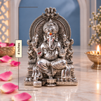 999 Pure Silver Plated Ganesha Idol | 4 Inch