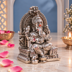 999 Pure Silver Plated Ganesha Idol | 4 Inch