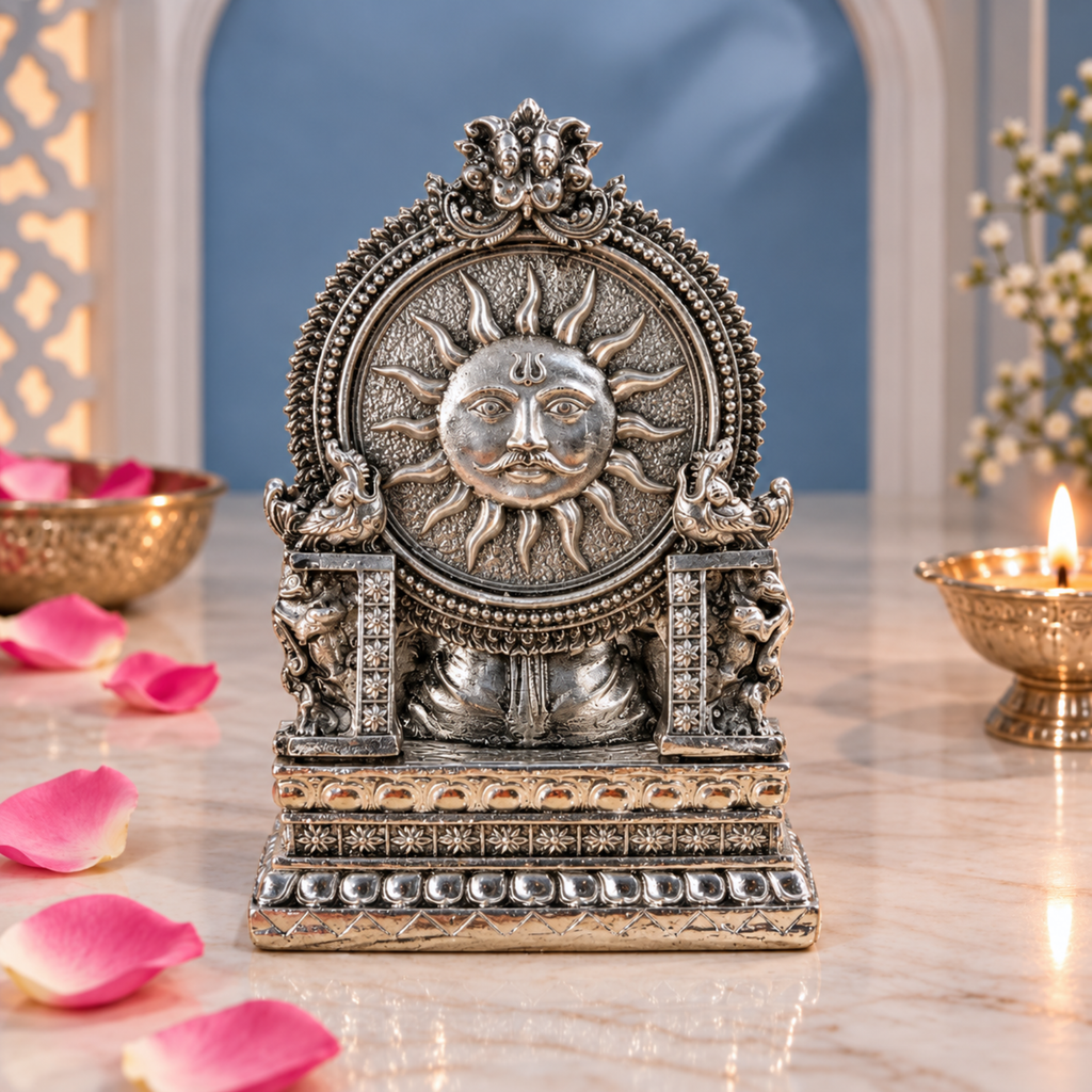 999 Pure Silver Plated Ganesha Idol | 4 Inch