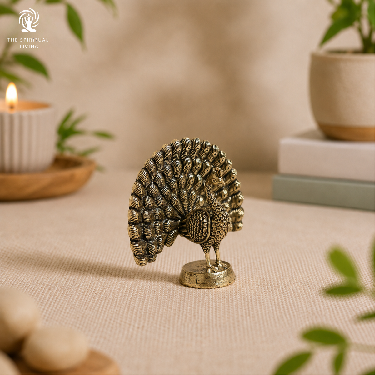 Brass Small Peacock Decoration Items - 2.75 Inch