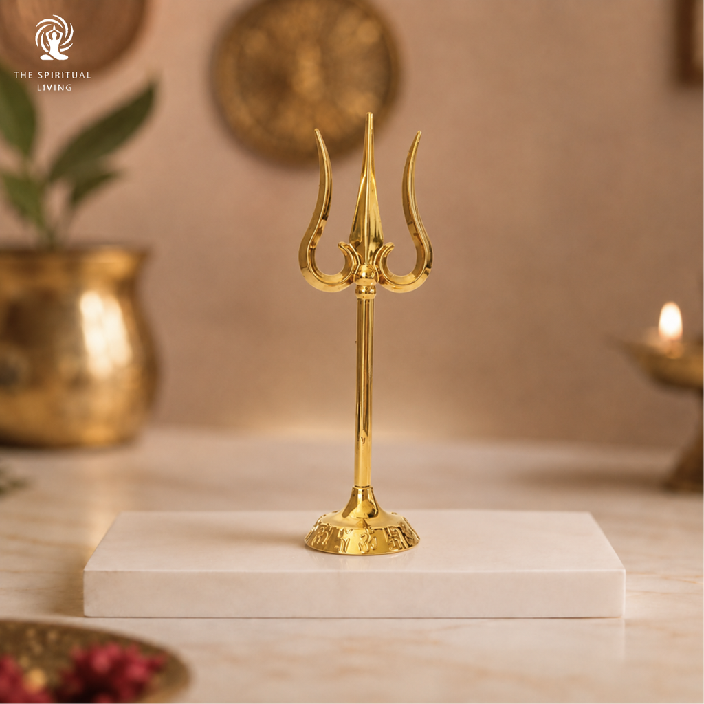 Zinc Trishul Stand - 6 Inch