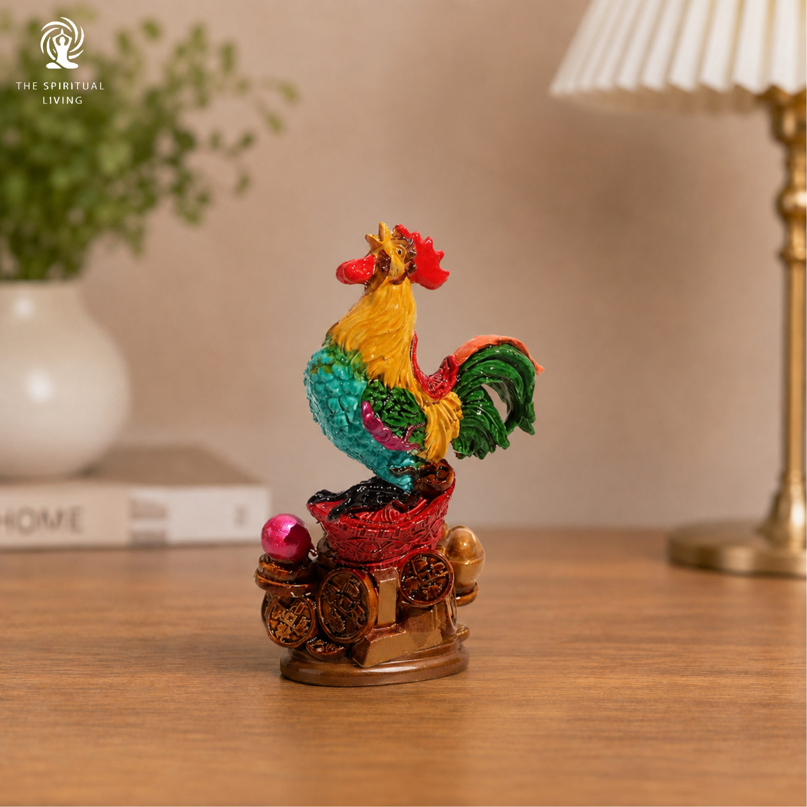 Wishfulfilling Multicolor Rooster Figurine