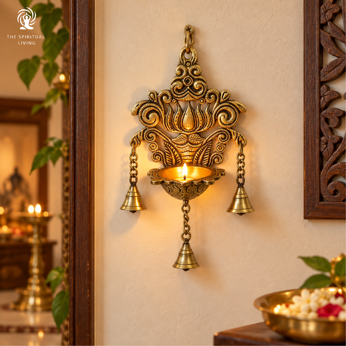 Diya for Wall Decoration | 9 Inch | Main Door Decoration Items Hanging | Diwali |