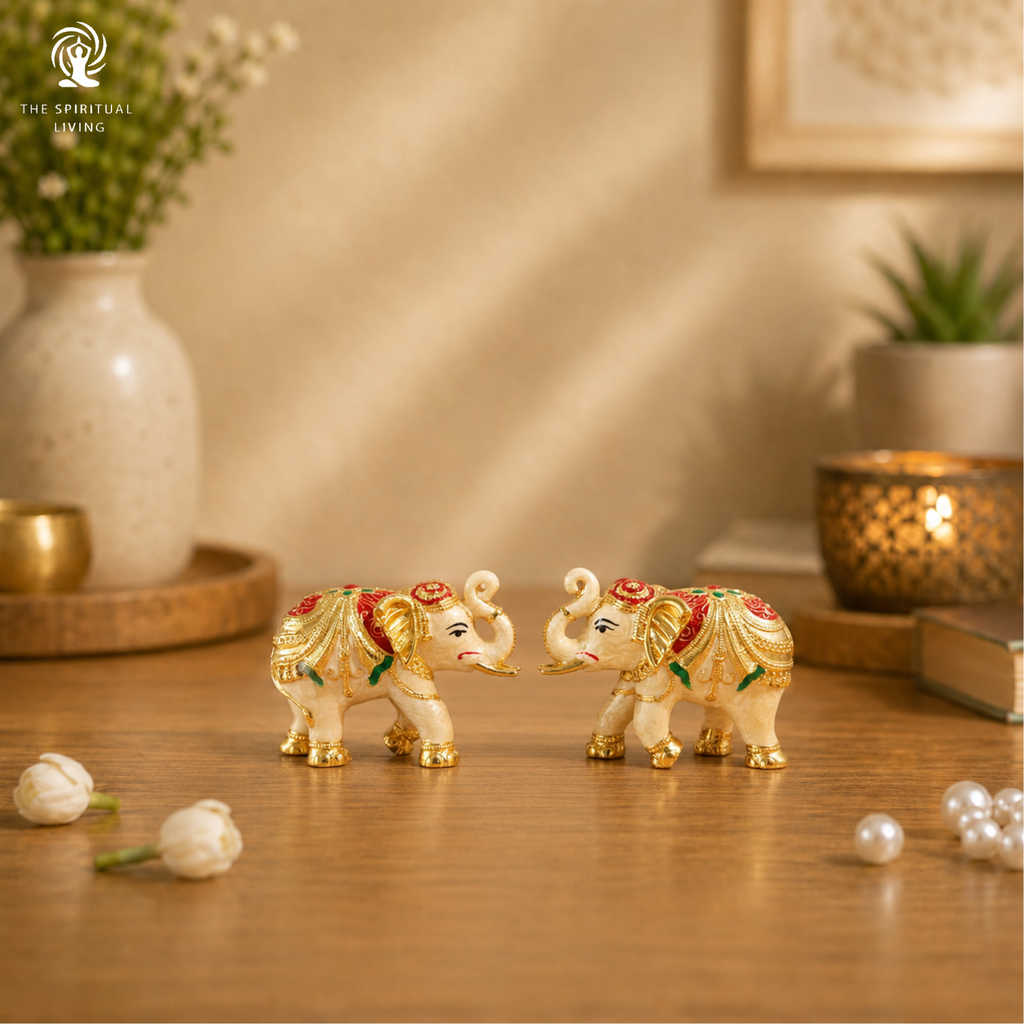 Elephant Statue for Good Luck - 3.5 Inch - 2 Pcs