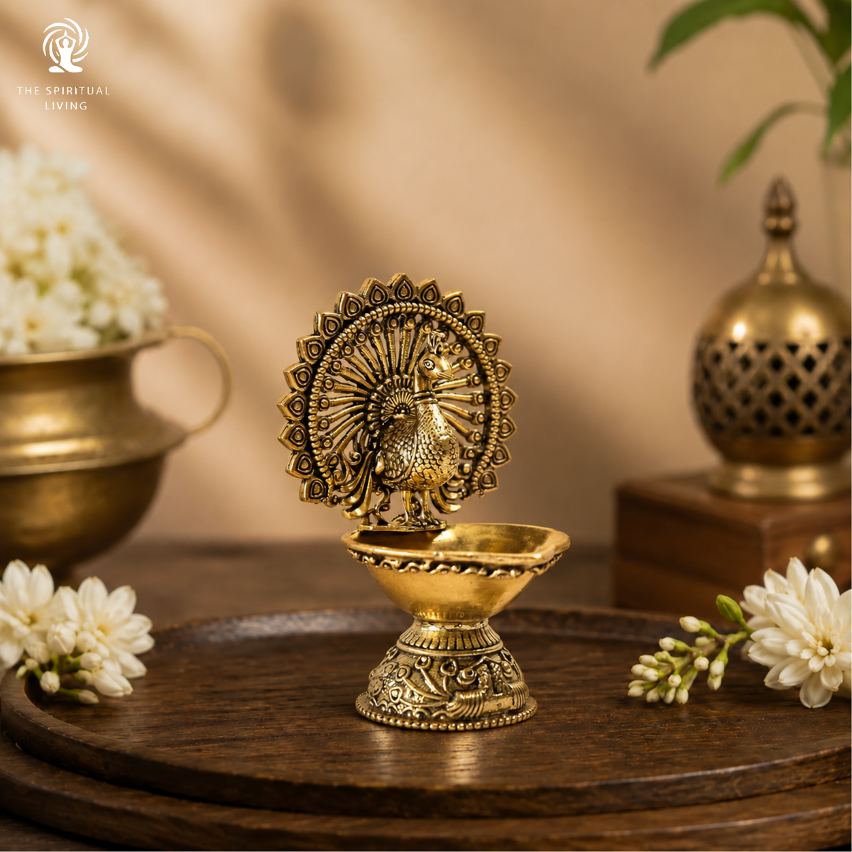 Brass Small Peacock Diya | 3 Inch |Small Diya for Gifting - Pooja - Mandir | Mor Deepak | Pital |