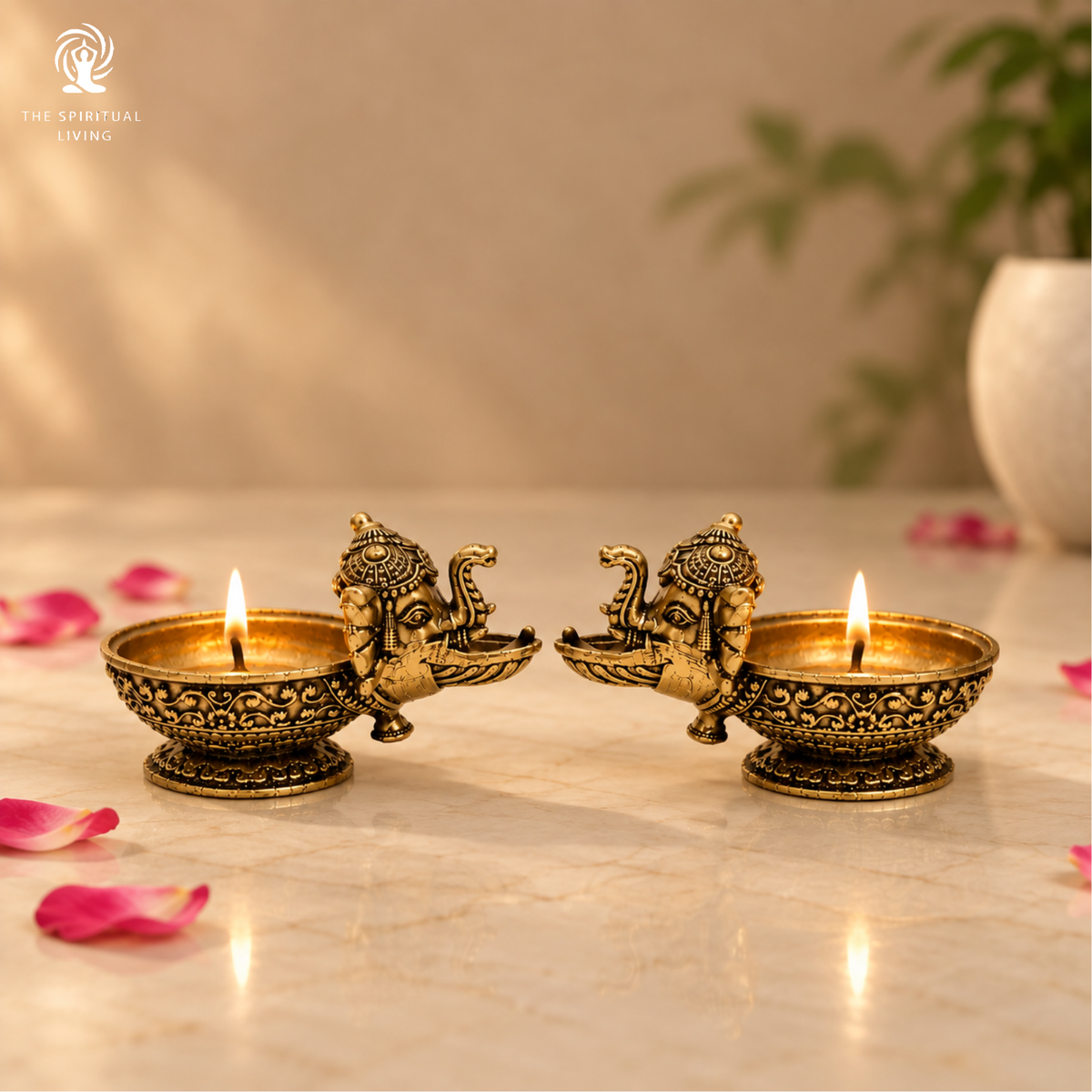 Small Elephant Diya | 2.25 Inch |  Kuthu Vilakku | Decoration Items for Home Decor | Diwali | Ideal for Gifting |