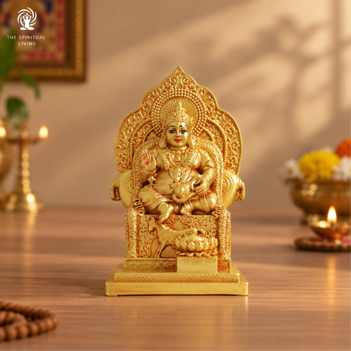 Resin Kuber Ji Ki Murti | 9.5 Inch | Kubera Idol |  Vastu Showpiece for Good Luck | Home & Office |