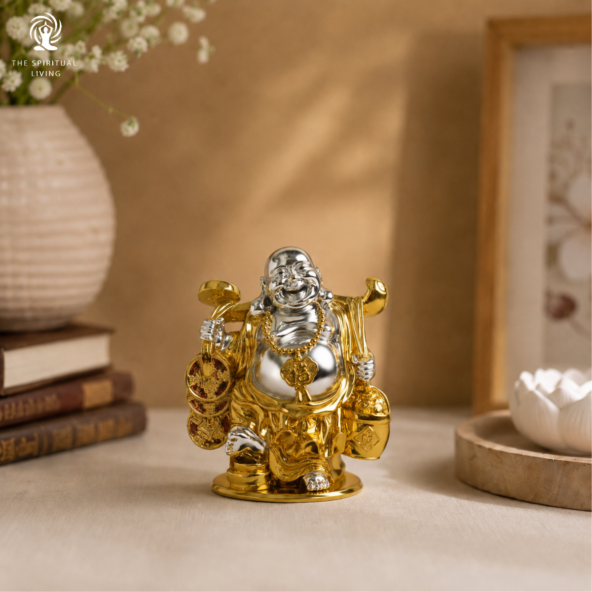 Laughing Buddha for Gift | 7 Inch | Money and Good Luck | Feng Shui Decorative Showpiece | Money | Statue |