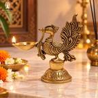 Peacock Oil Lamp (Brass) Diya