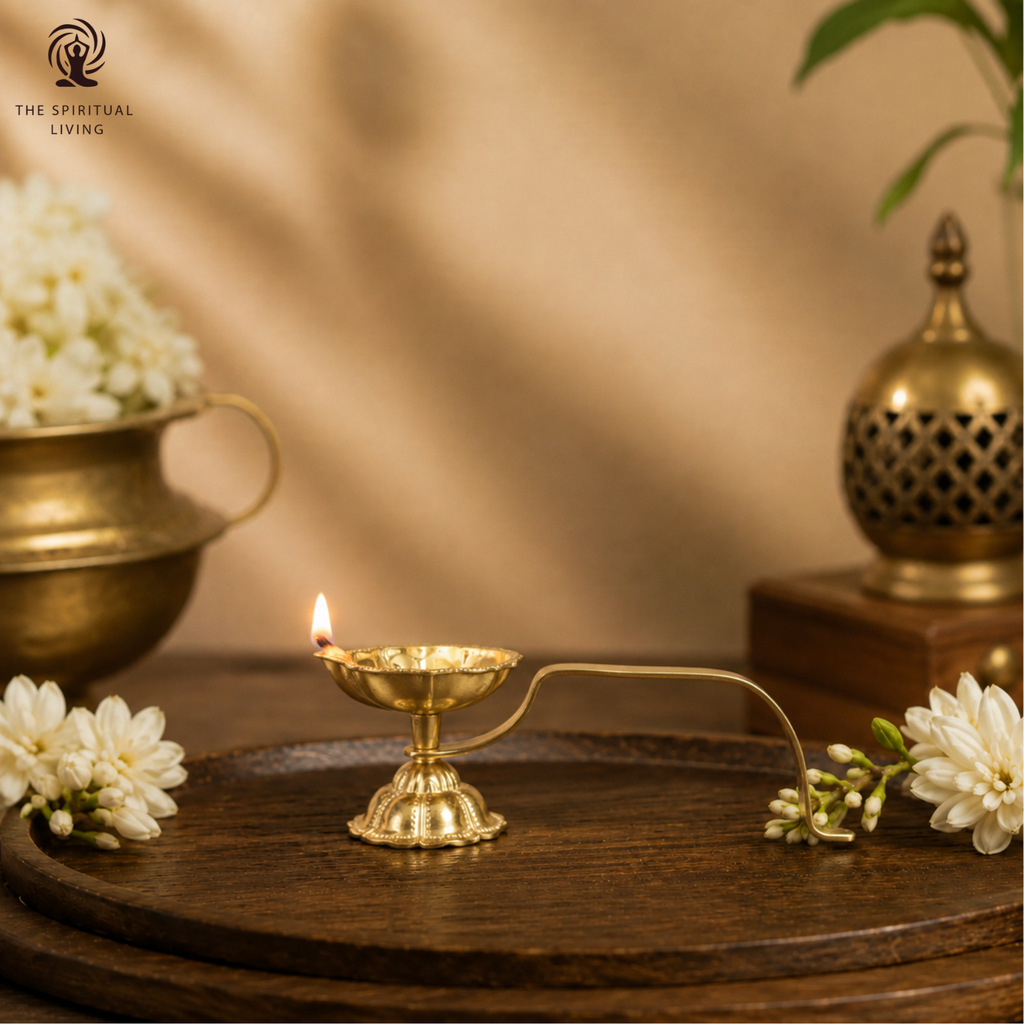 Aarti Diya with Handle | 6 Inch