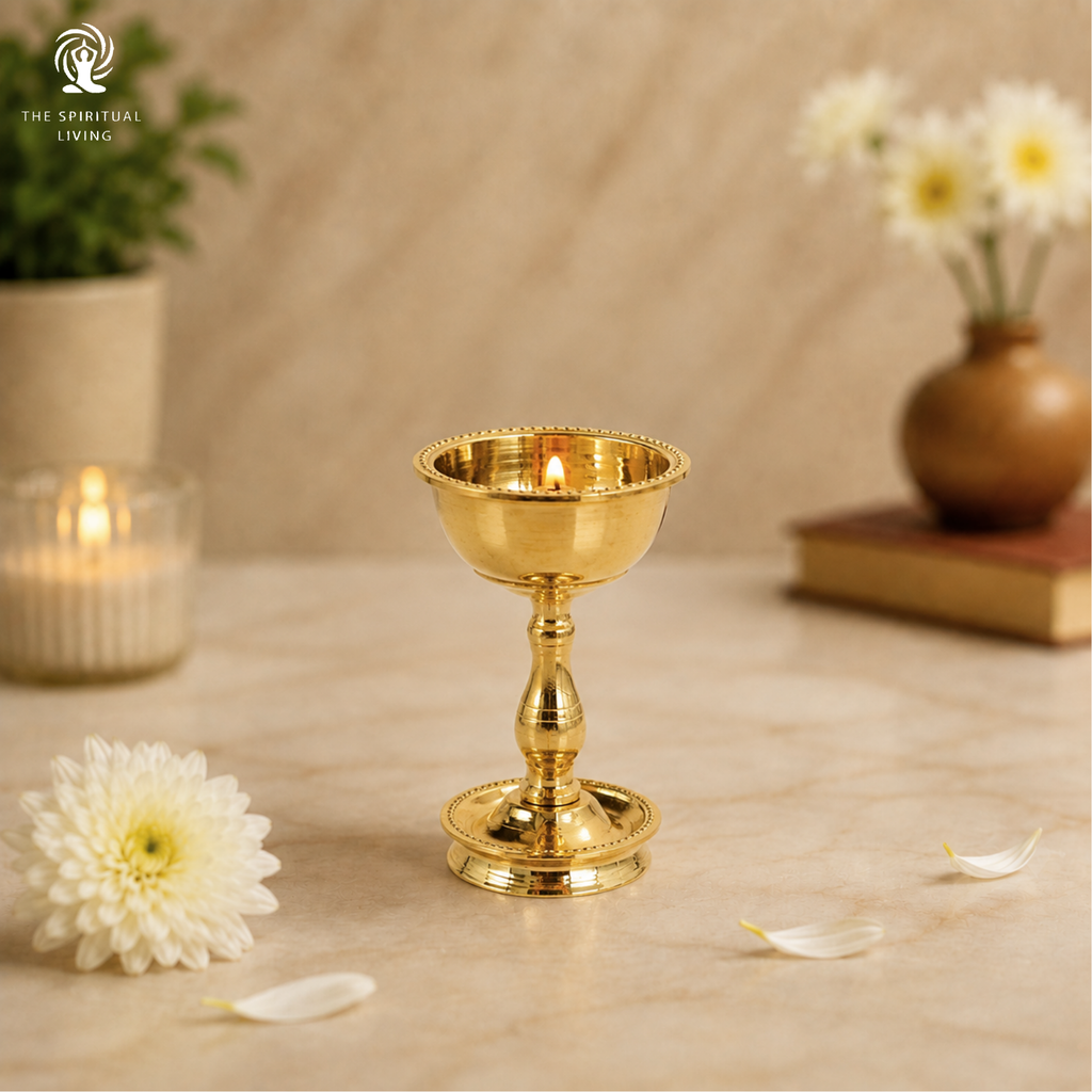 Brass Udupi Nanda Akhand Jyoth Diya | Home Decor | Diwali Special | Housewarming Gift | Kuthu Vikkalu |