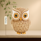 Owl Statue for Good Luck - 4 Inch (Beige)
