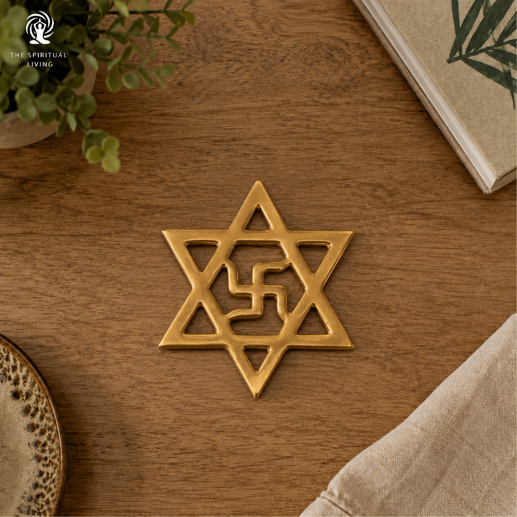 Copper Star Swastik - 3.5 Inch