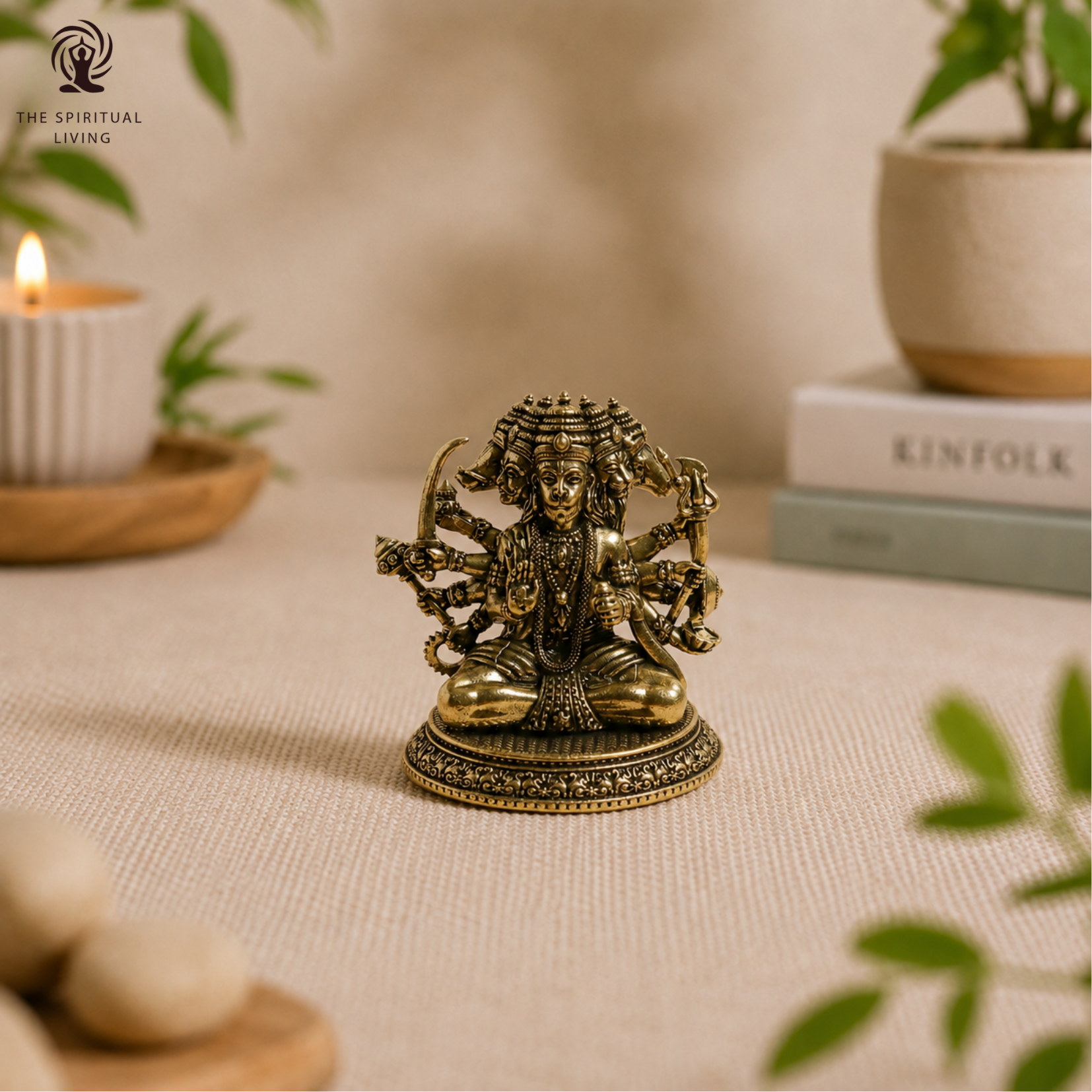 Brass Panchmukhi Hanuman Ji Ki Murti | 3 Inch |