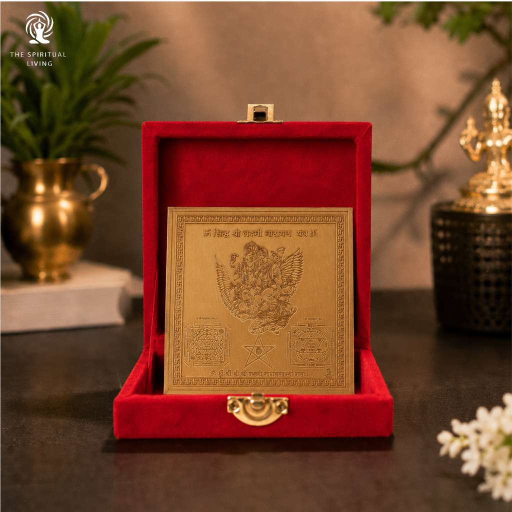 Copper Laxmi Narayan Yantra | 4 Inch | श्री लक्ष्मी नारायण यंत्र | Vastu | Religious | Shop | Office | Business |