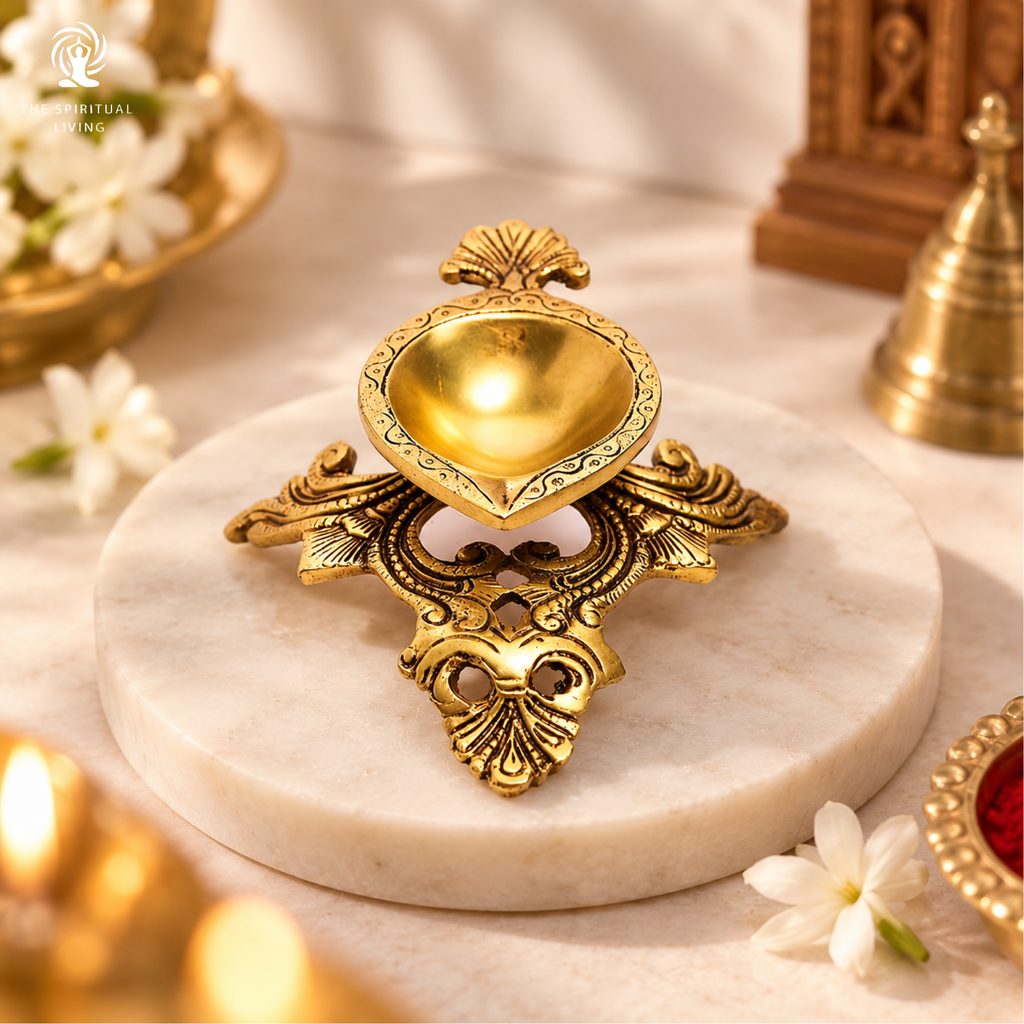 Oil Lamp Beautiful (Brass)Diya 6 inch