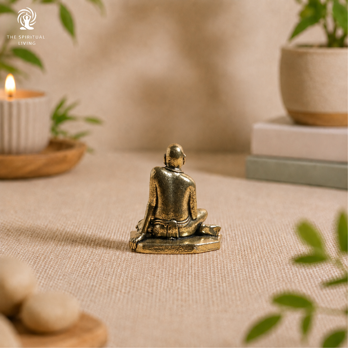 Brass Small Swami Samarth Murti | 1.5 Inch | Idol | Statue | Shree Swami Samarth Pital |