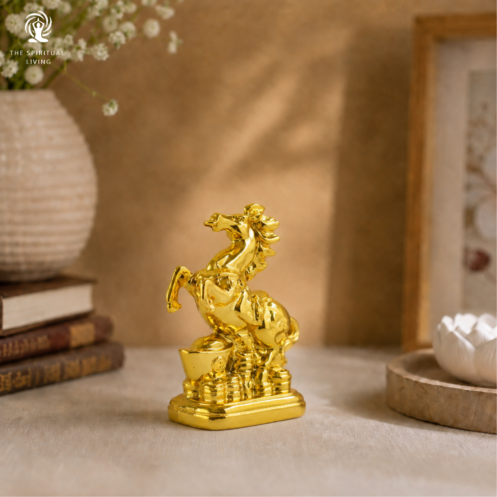 Feng Shui Horse | 3.25 Inch | Golden Horse for Vastu |