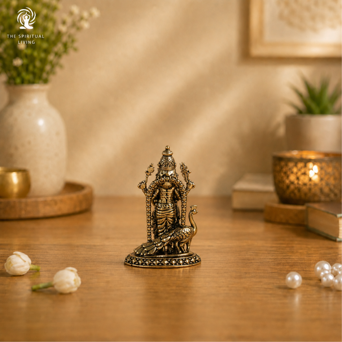 Brass Murugan Idol Mini | 2 Inch | Kartikeya Idol | Lord Kumaraswamy |