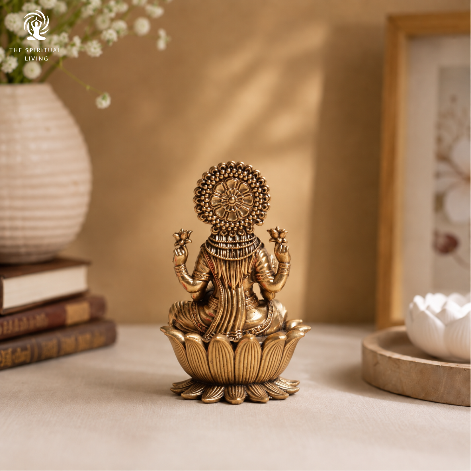 Laxmi Idol | 4 Inch | Lakshmi Devi Murti | Maa Laxmi | Brass |
