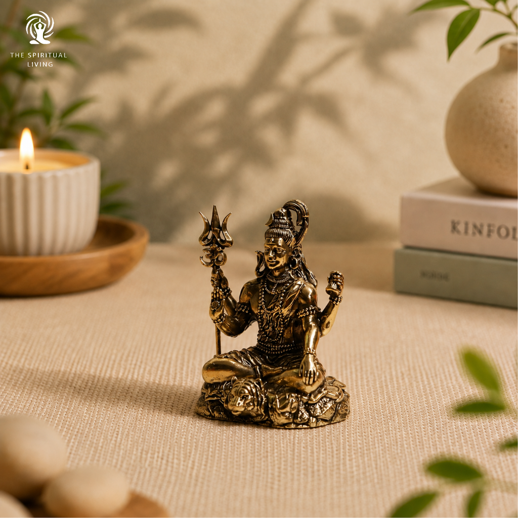 Brass Lord Shiva | 3 Inch | Bholenath Murti | ॐ शिवाय नमस्तुभ्यं |