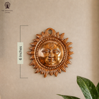 Copper Sun God Wall Hanging | 6 Inch | Wall Art Decor |