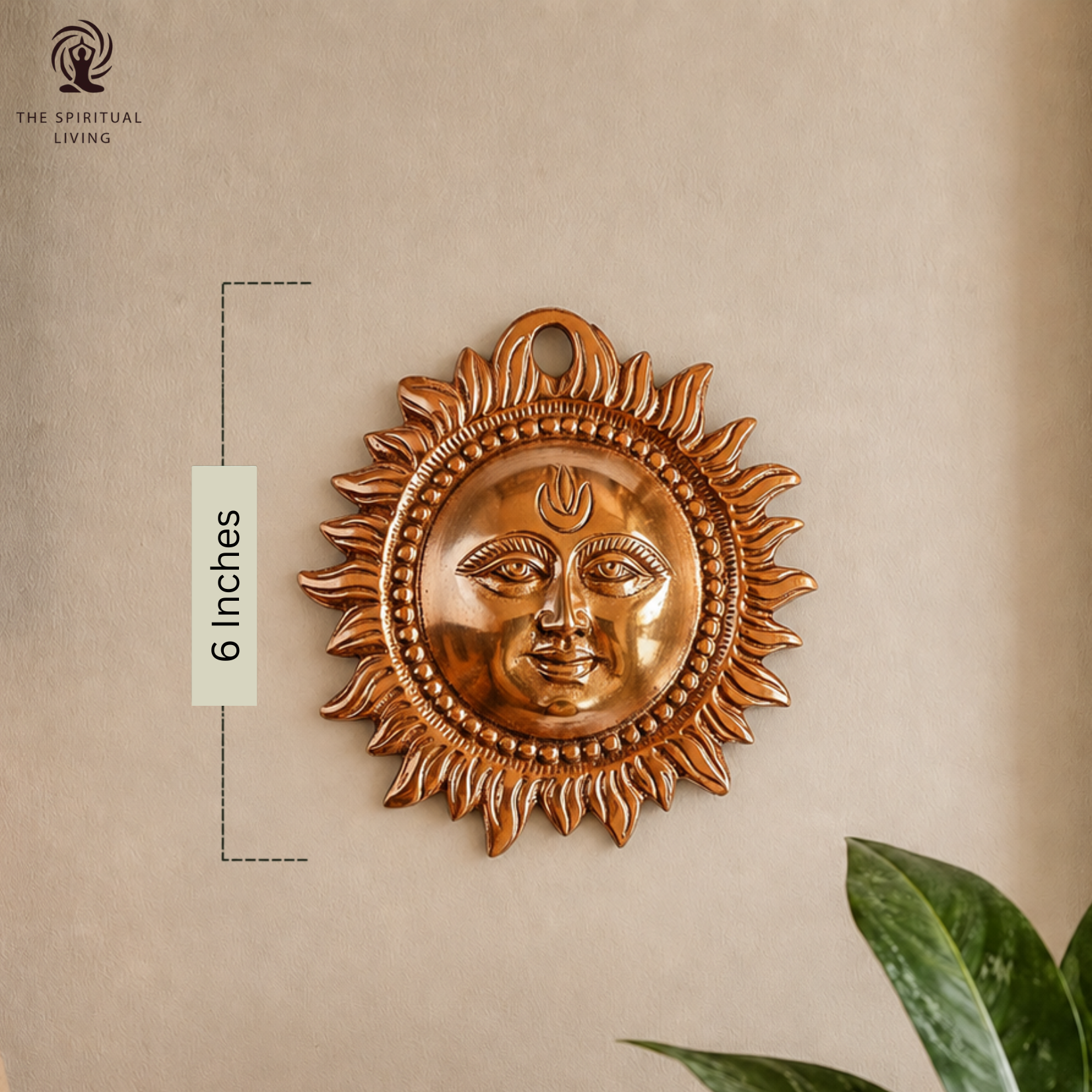 Copper Sun God Wall Hanging | 6 Inch | Wall Art Decor |