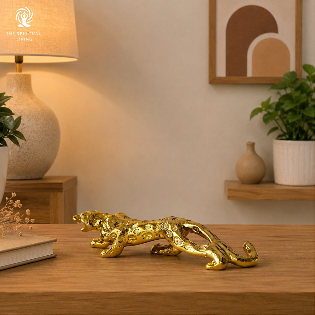 Golden Jaguar Showpiece - 7 Inch
