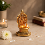 Brass Ashtalakshmi Deepam Diya Lamp Vilakku | 5.5 inch | Diwali Decoration | Gift Items | Kundulu |
