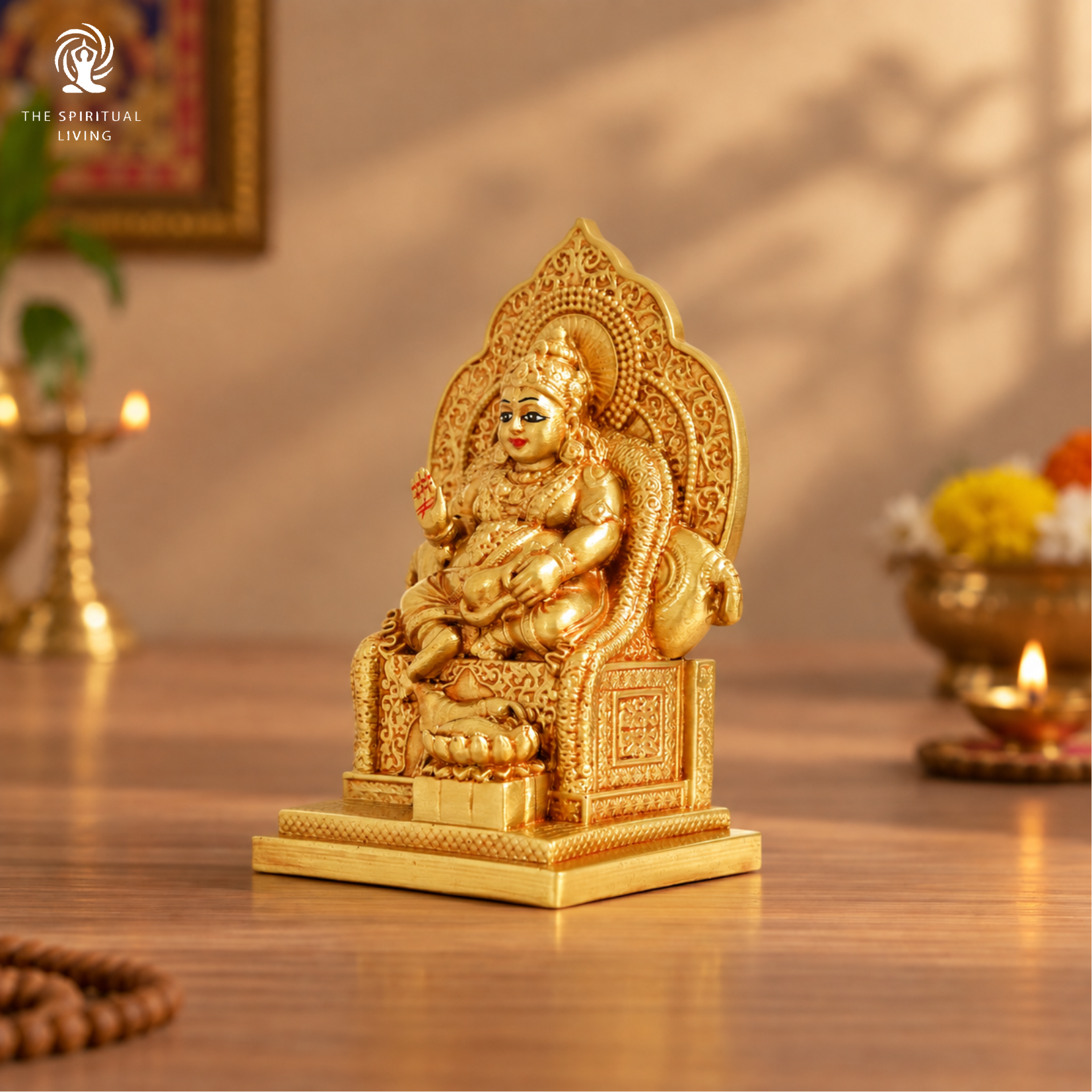 Resin Kuber Ji Ki Murti | 9.5 Inch | Kubera Idol |  Vastu Showpiece for Good Luck | Home & Office |