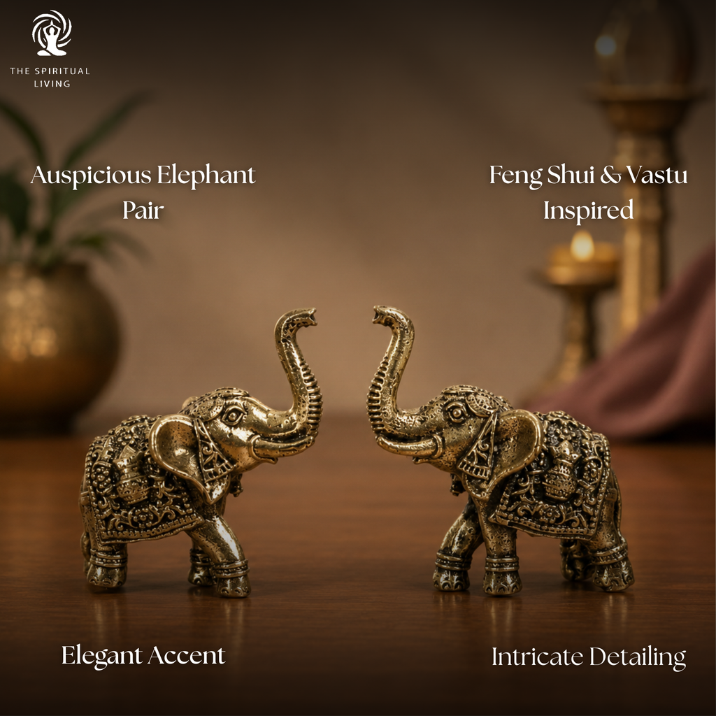 Elephant Miniature Figurine | 1 Inch | Fengshui & Vastu | Pack of 2 | Elephant Idol |