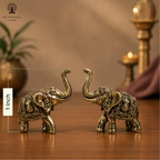 Elephant Miniature Figurine | 1 Inch | Fengshui & Vastu | Pack of 2 | Elephant Idol |
