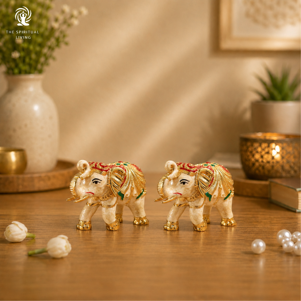 Elephant Statue for Good Luck - 3.5 Inch - 2 Pcs