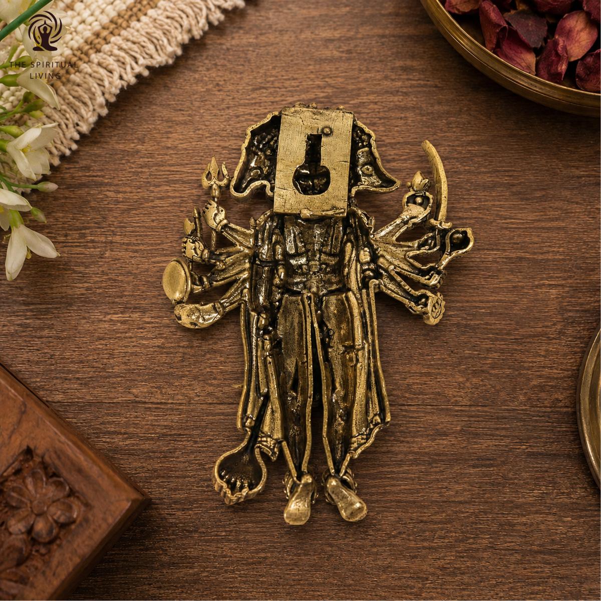 Brass Panchmukhi Hanuman for Door Entrance - 4 Inch