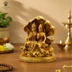 Resin Vishnu Laxmi On Sheeshnag | 6 Inch | Idol | Lakshmi Narayan Idol for Gift |