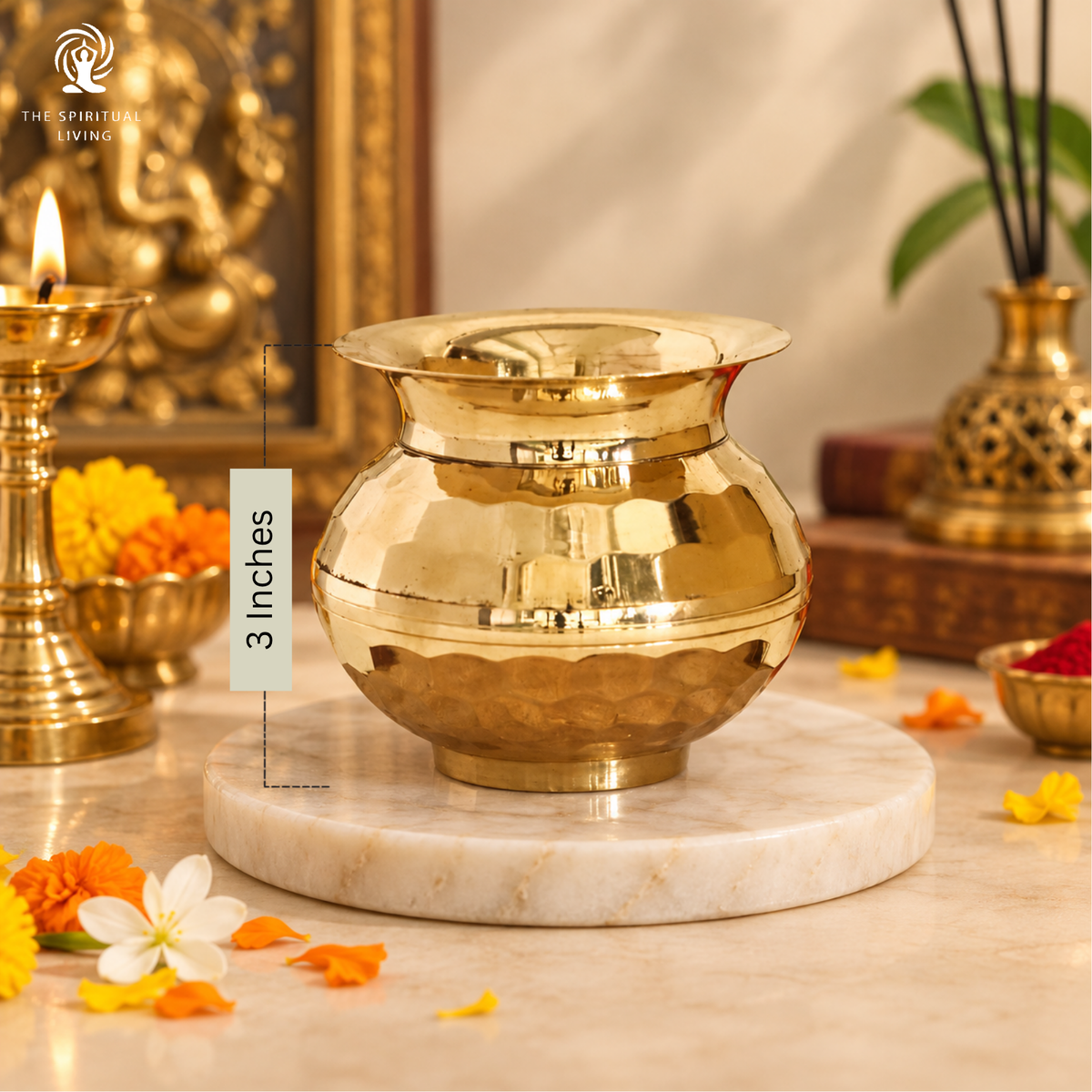 Brass Lota for Puja - 3 Inch