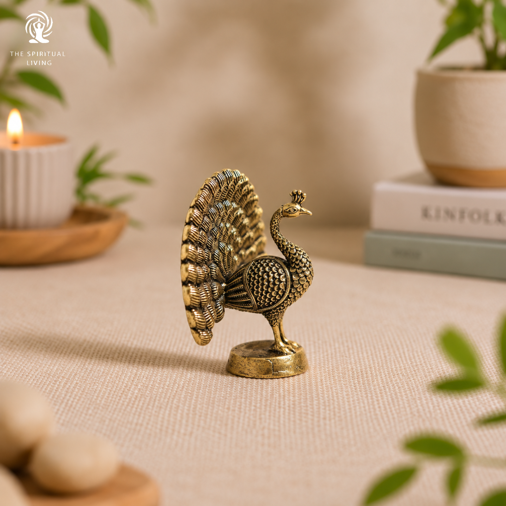 Brass Small Peacock Decoration Items - 2.75 Inch
