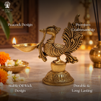 Peacock Oil Lamp (Brass) Diya