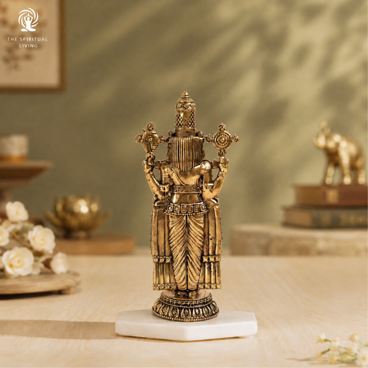 Brass Balaji Idol - 4 Inch
