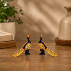 Peacock Decoration Items - 3 Inch - Pack of 2