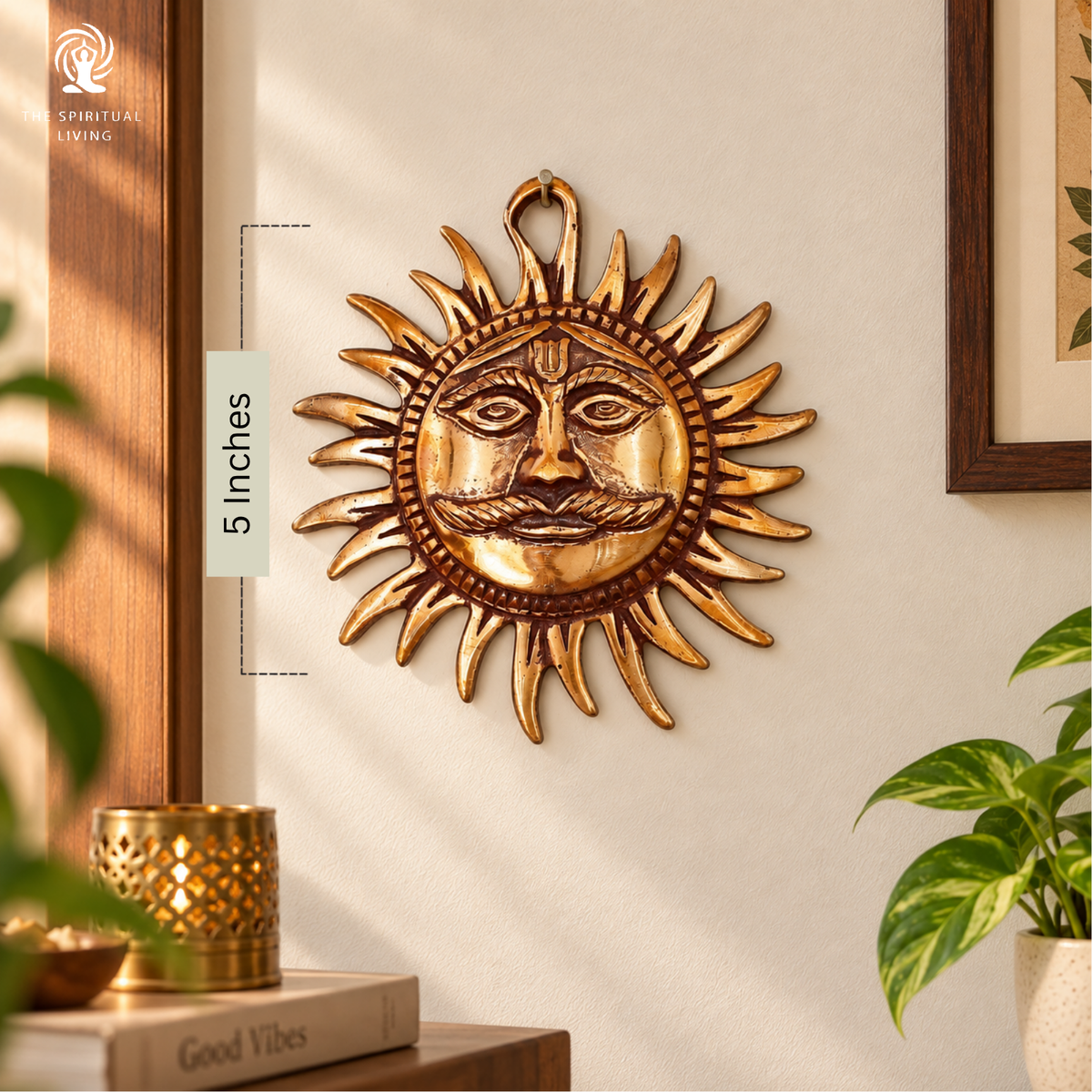 Copper Vastu Surya for Missing Window at East Wall - Vastu Remedy -  Size - 5 Inch