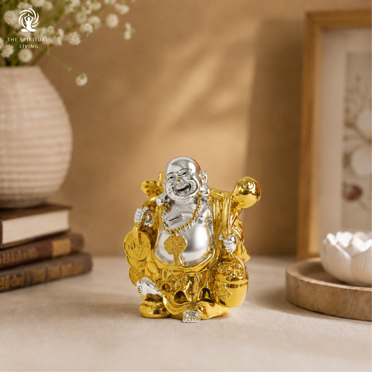 Laughing Buddha for Gift | 7 Inch | Money and Good Luck | Feng Shui Decorative Showpiece | Money | Statue |