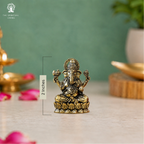 Brass Ganesh Idol for Home Decor - 2 Inch