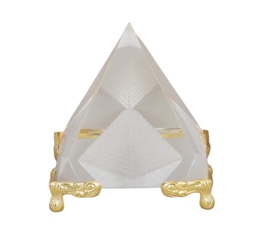 Crystal Quartz Pyramid with Stand