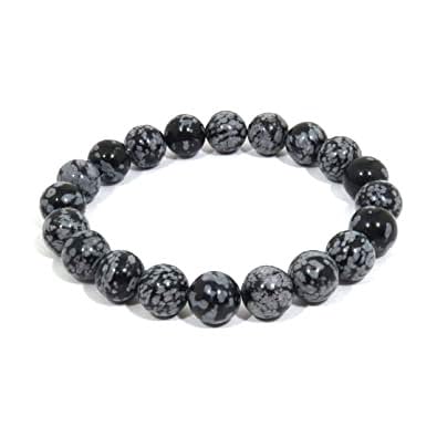 Natural Snowflake Obsidian Bracelet